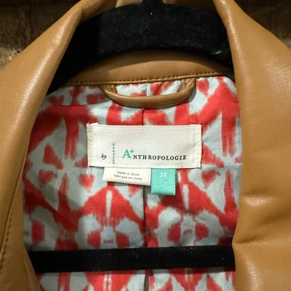 Anthropologie faux leather button up jacket - Picture 4 of 4